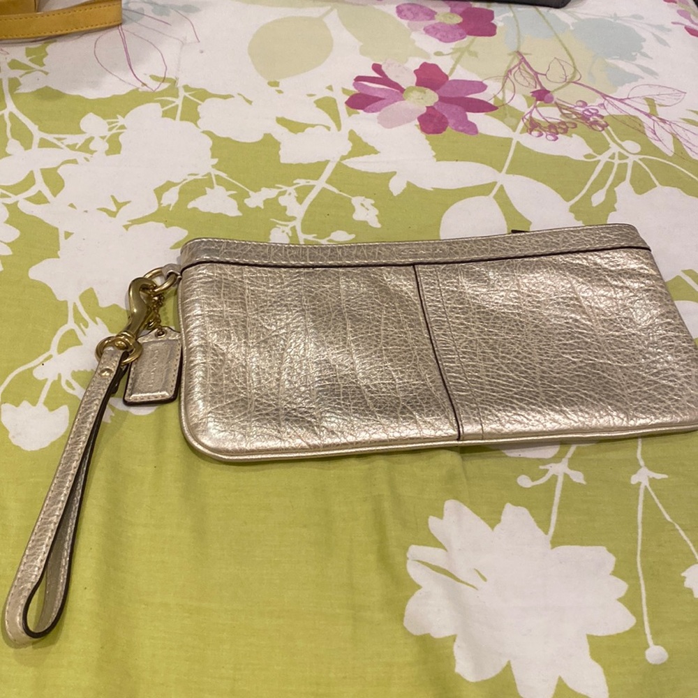 Coach leather wristlet